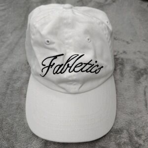 Fabletics The Dad Hat Relaxed‎ Fit Classic White Hat Strapback Baseball Cap